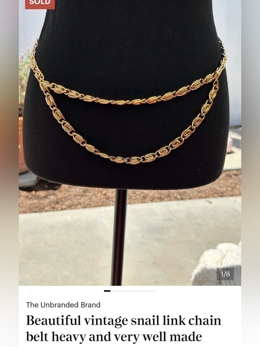 Custom Salvatore Ferragamo Vintage Gold Statement Choker Necklace | 14.5” - Picture 10 of 14